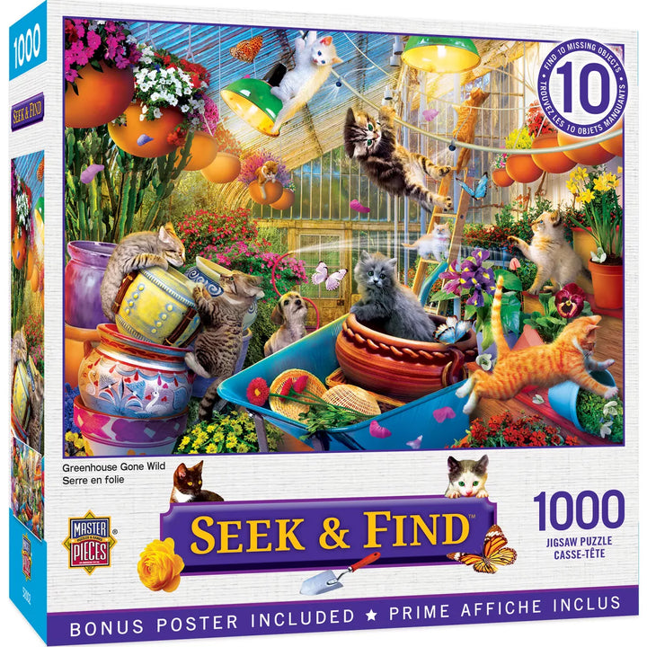 Masterpieces 1000 Piece Puzzle - Greenhouse Gone Wild - 19.25"X26.75".