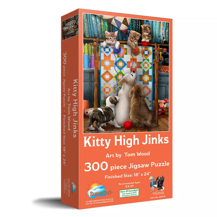 Sunsout Kitty High Jinx 300 Pc Jigsaw Puzzle 28974