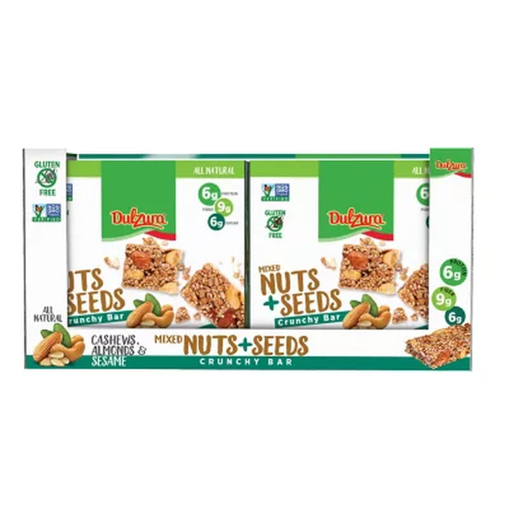 Dulzura Mixed Nuts + Seeds Crunchy Bars 16 Pk.