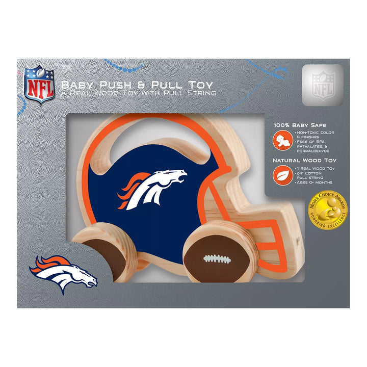 Baby Fanatic Wood Push and Pull Toy - NFL Denver Broncos