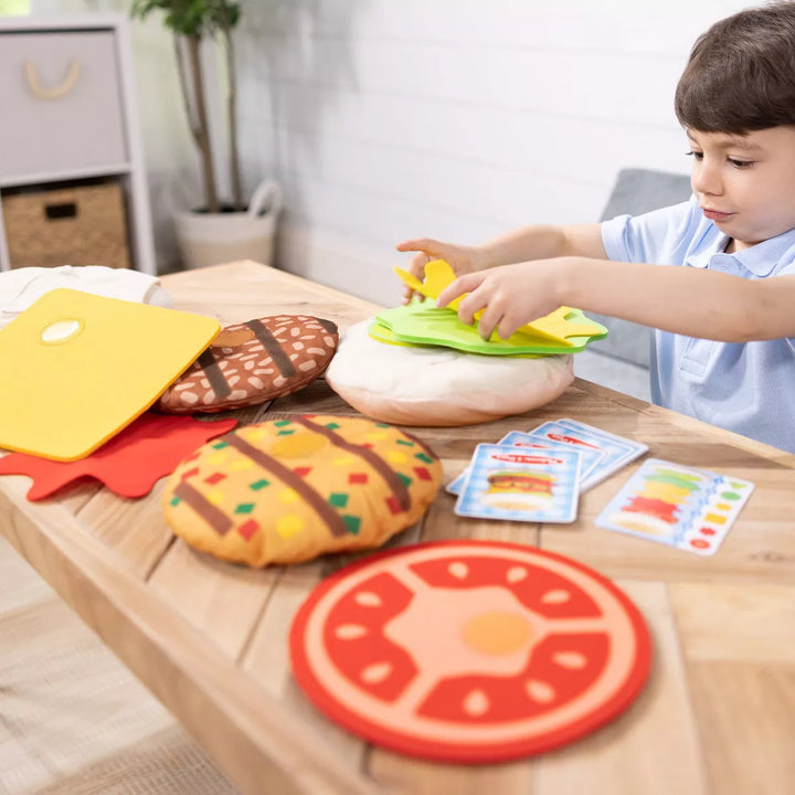 Melissa & Doug Burger Matching, Catching, and Stacking Games