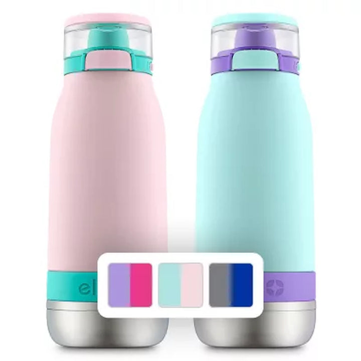 Ello Emma 14 Oz. Stainless Steel Water Bottle, 2 Pack (Assorted Colors)