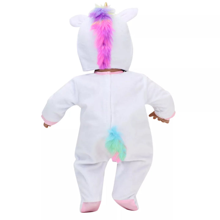 Sophia’S Unicorn Costume with Rainbow Hair for 15" Dolls, White