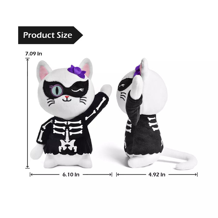 Fun Little Toys Halloween Plush Cat (Skeleton)