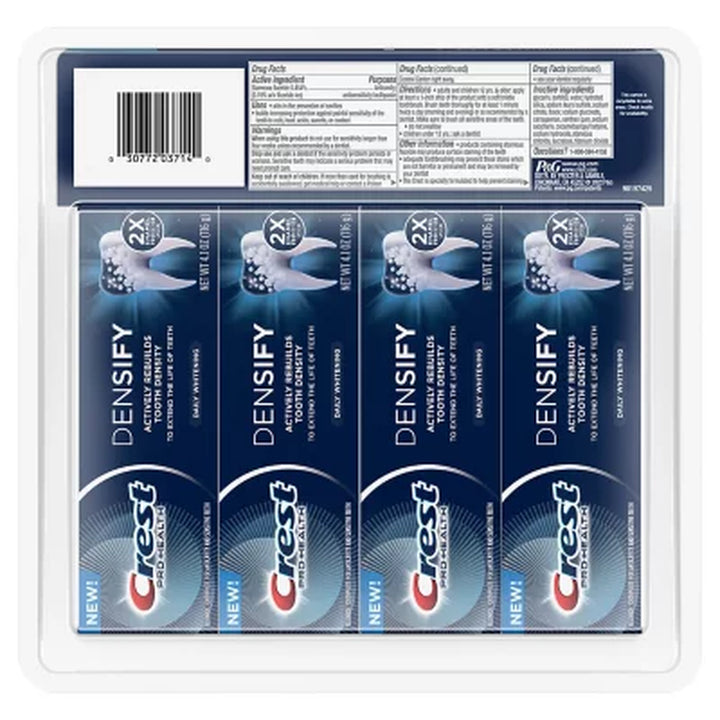 Crest Pro-Health Densify Fluoride Toothpaste, Daily Whitening (4.1 Oz., 4 Pk.)