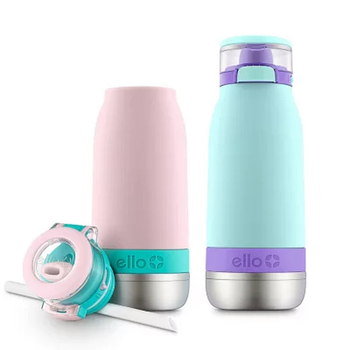 Ello Emma 14 Oz. Stainless Steel Water Bottle, 2 Pack (Assorted Colors)