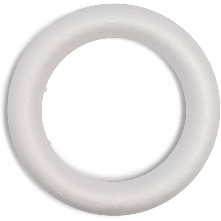 Bright Creations 4 Count White Foam Circles Rings for DIY Crafts Art (4 Sizes, 4" to 10")