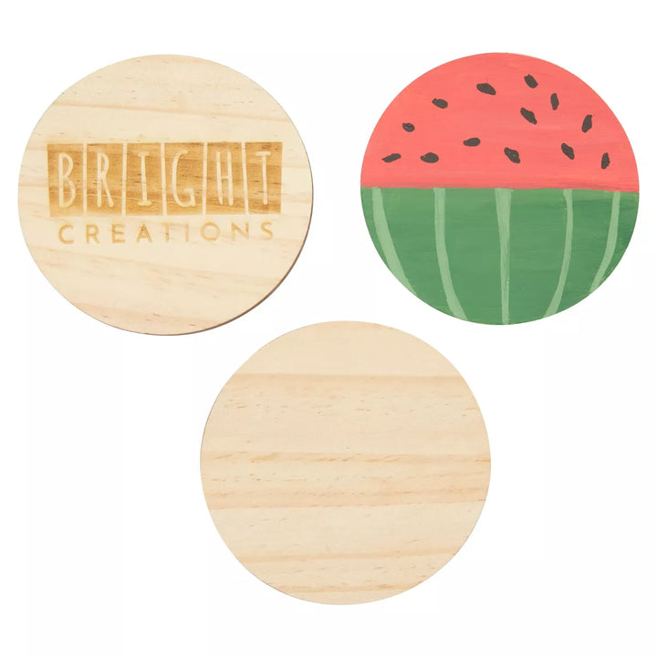 Bright Creations 15 Pack Unfinished Wood Circles Cutout Tiles for Crafts, Engraving, Wood Burning, 4 In