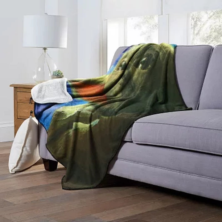 The Child "Look Up" Cloud Sherpa Throw Blanket, 50" X 60"