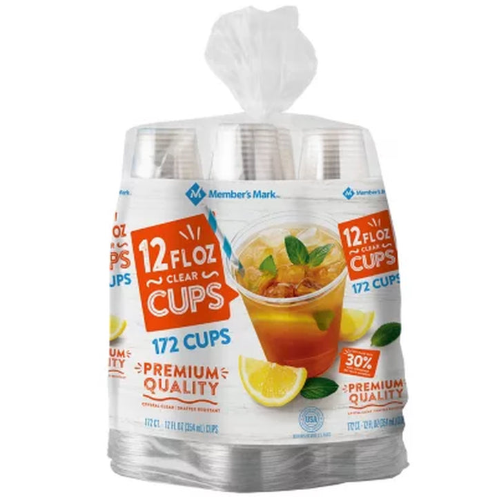 Member'S Mark Clear Plastic Cups 12 Oz., 172 Ct.