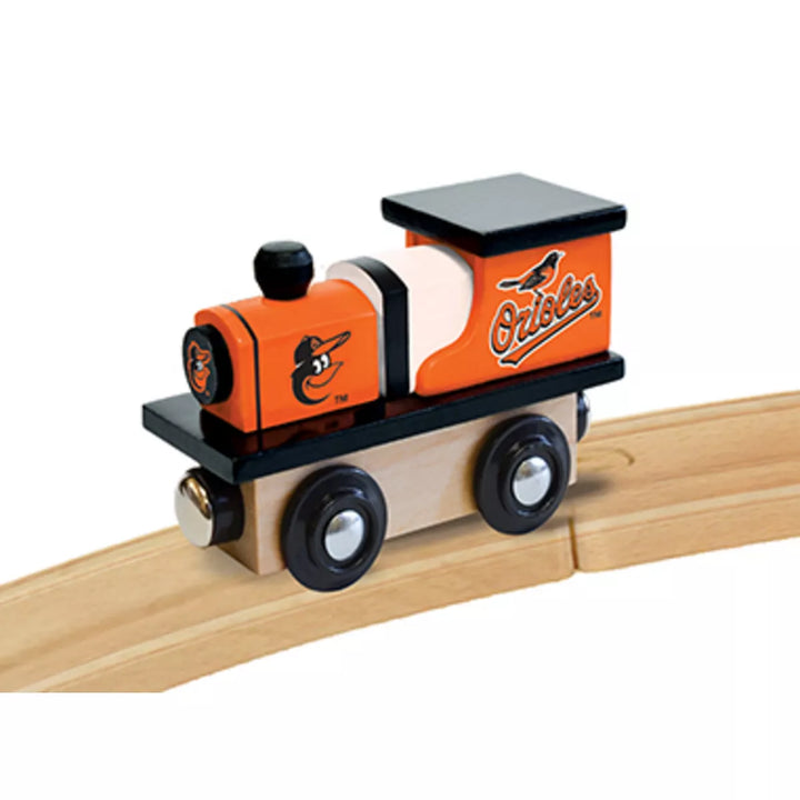 Masterpieces Officially Licensed MLB Baltimore Orioles Wooden Toy Train Engine for Kids.