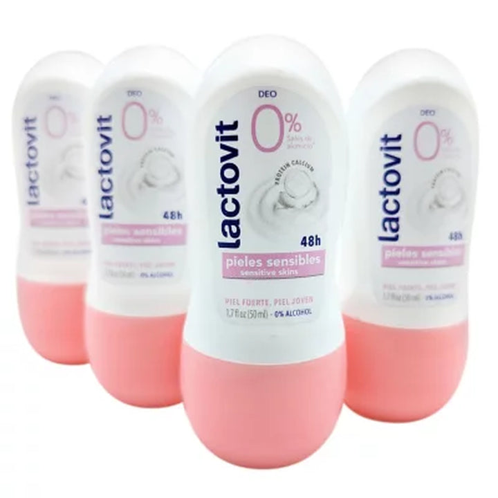 Lactovit Sensitive Skin Deodorant 1.7 Fl. Oz., 4 Pk.