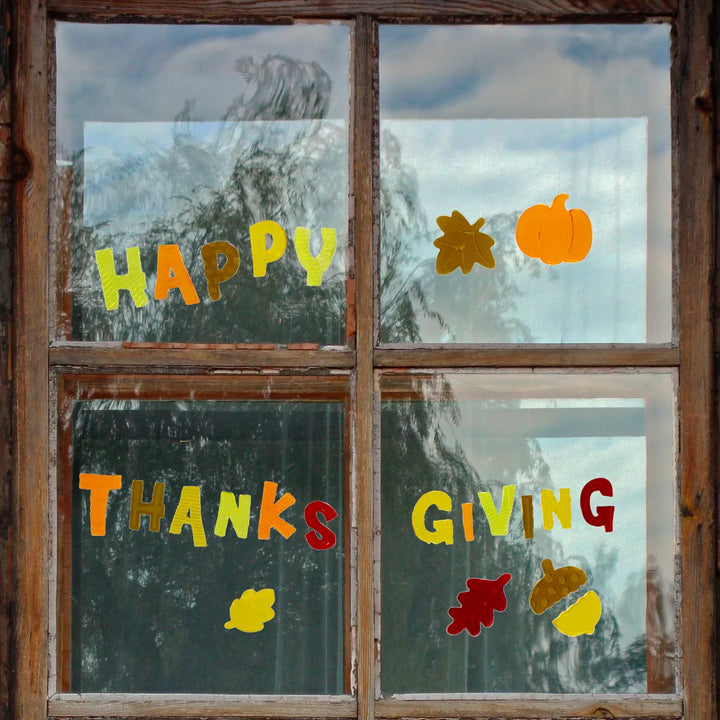Northlight 23-Piece Happy Thanksgiving Fall Gel Window Clings