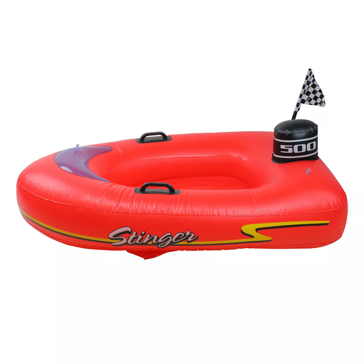 Swim Central Inflatable Stinger Speedboat Swimming Pool Raft - 48" - Black and Red