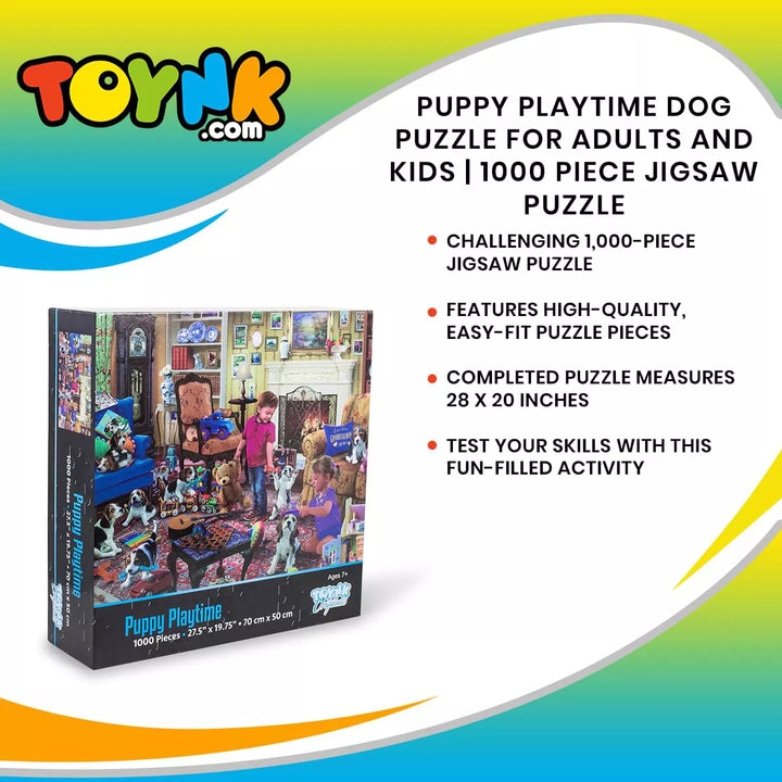 Toynk Puppy Playtime Dog Puzzle for Adults and Kids | 1000 Piece Jigsaw Puzzle