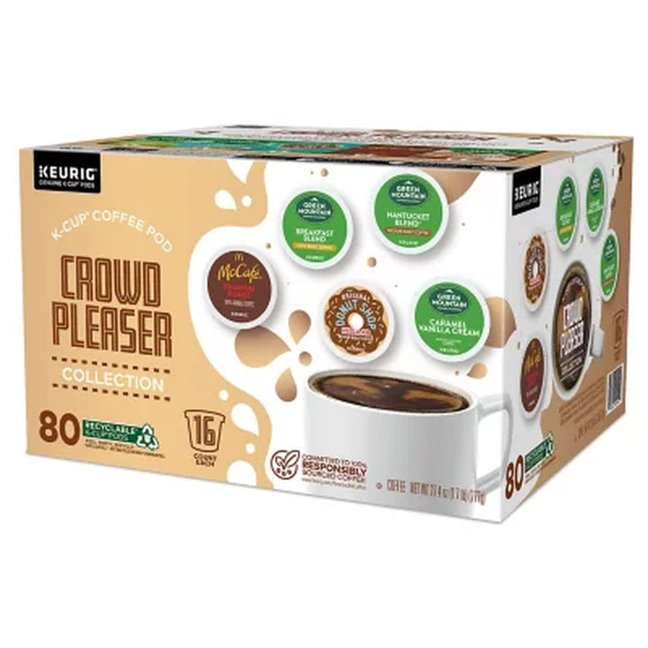 Keurig Crowd Pleaser Variety Pack, Single Serve Pods 80 Ct.