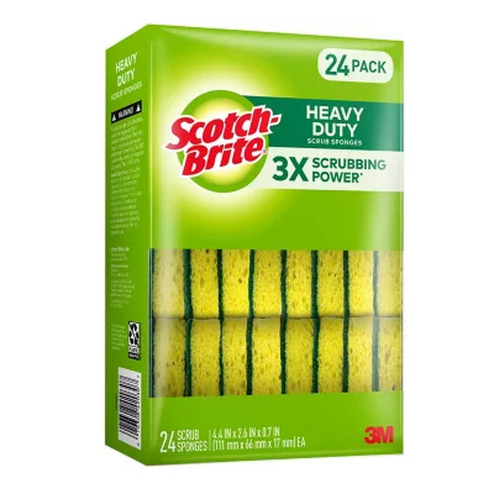 Scotch-Brite Heavy Duty Scrub Sponges, Individually Wrapped 24 Ct.