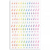 Total 3000-Piece Music Note Stickers, Sticker Sheets (Rainbow, 18 Sheets)