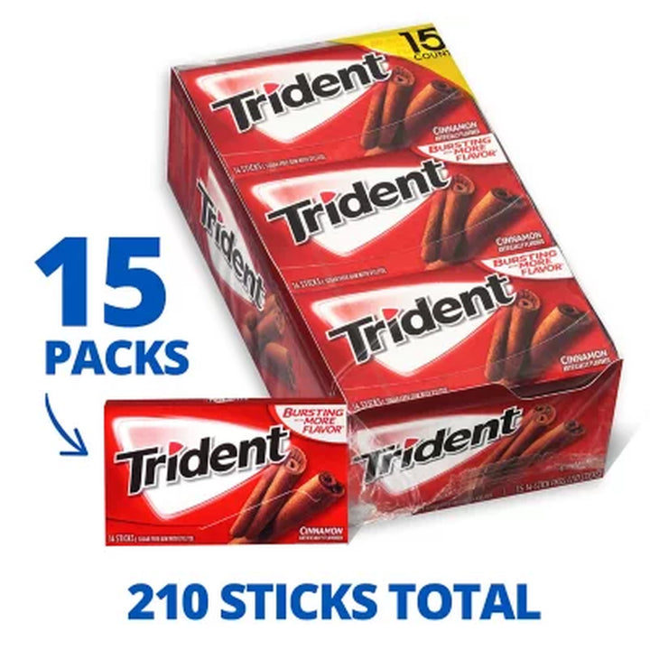 Trident Cinnamon Sugar Free Gum, 14 Pcs., 15 Pk.