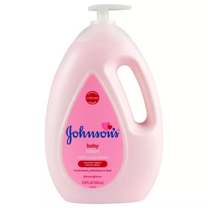 Johnson'S Moisturizing Pink Baby Lotion with Coconut Oil 33.8 Fl. Oz.