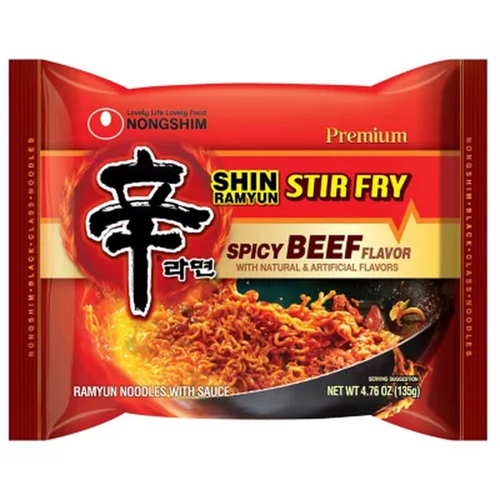 Nongshim Shin Ramyun Spicy Stir Fry Noodles, 4.76 Oz., 10 Pk.