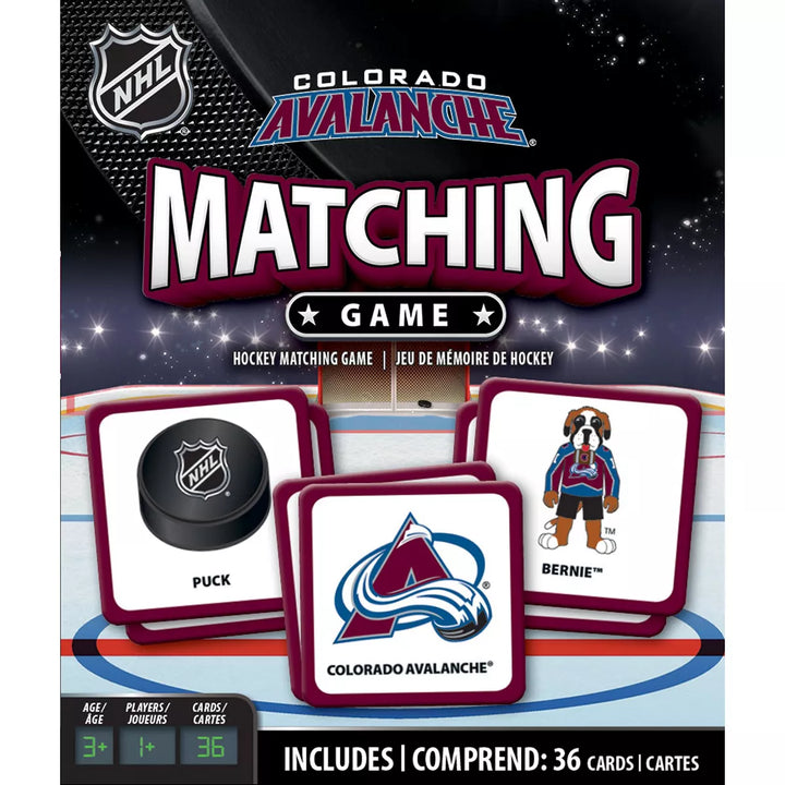 Masterpieces Officially Licensed NHL Colorado Avalanche Matching Game for Kids and Families.