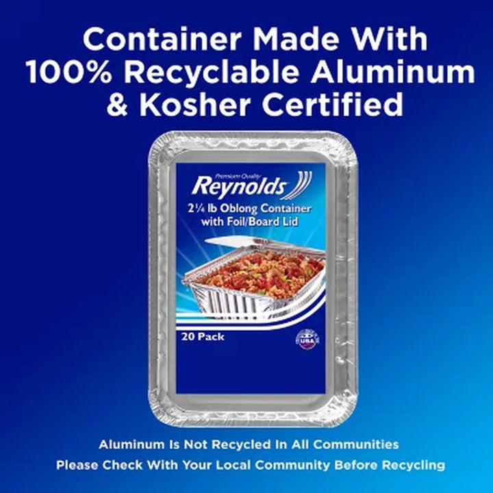 Reynolds Oblong Foil Take Out Containers with Lids (20 Ct.)