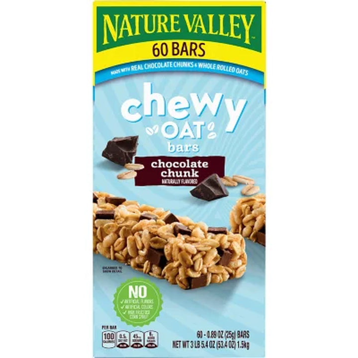 Nature Valley Chocolate Chunk Chewy Oat Bars, 60 Ct.