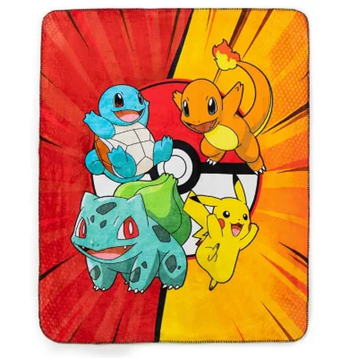 Pokemon "Battle Burst" 50" X 60" Cloud/ Faux Fur Throw