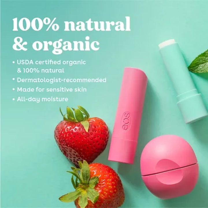 EOS Natural Shea Lip Balm Variety Pack, 0.14 Oz, 8 Pk.