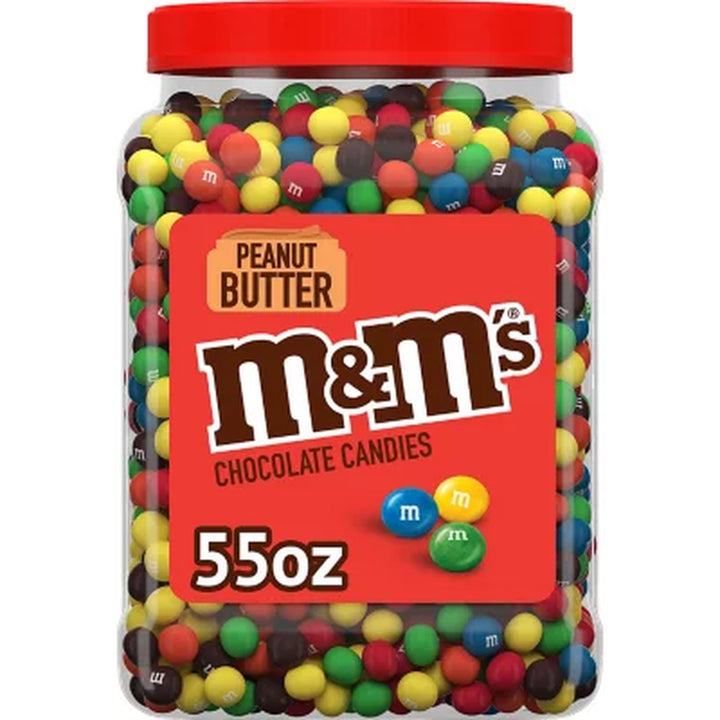 M&M'S Peanut Butter Milk Chocolate Candy, 55 Oz.