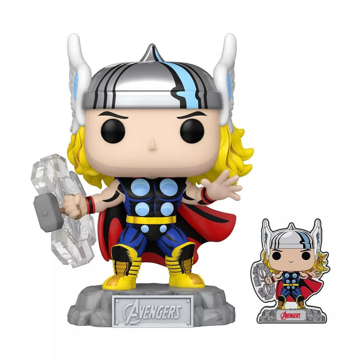 Funko Pop! & Pin: the Avengers: Earth'S Mightiest Heroes - 60Th Anniversary, Thor with Pin, Exclusive
