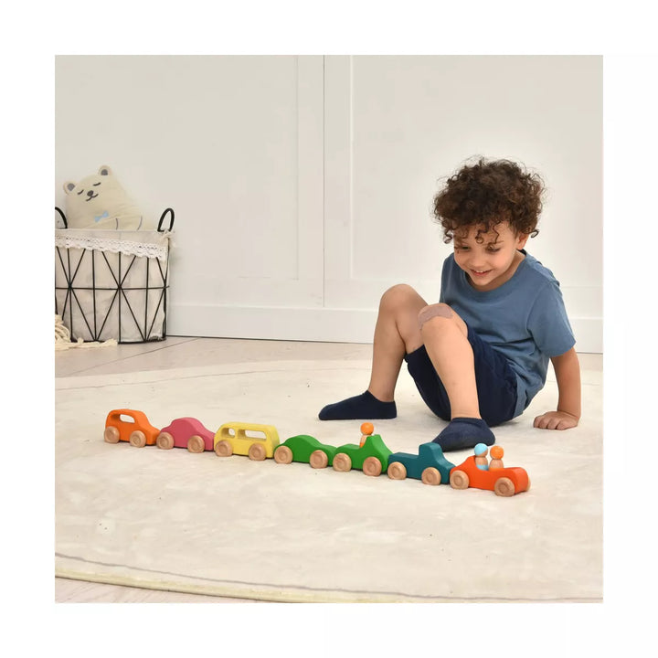 Avenlur Wooden Car Toy Set - 10 Piece Set