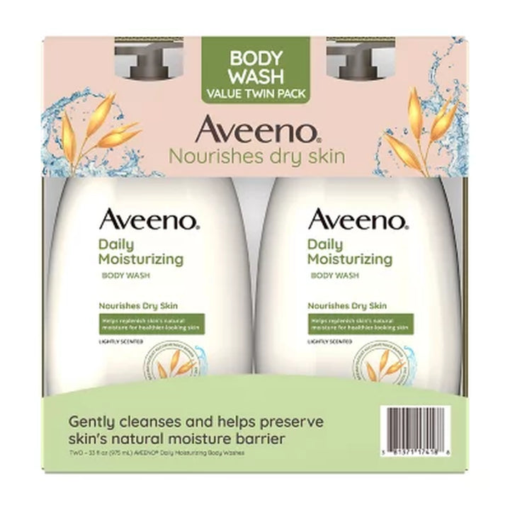 Aveeno Daily Moisturizing Body Wash, 33 Fl. Oz., 2 Pk.