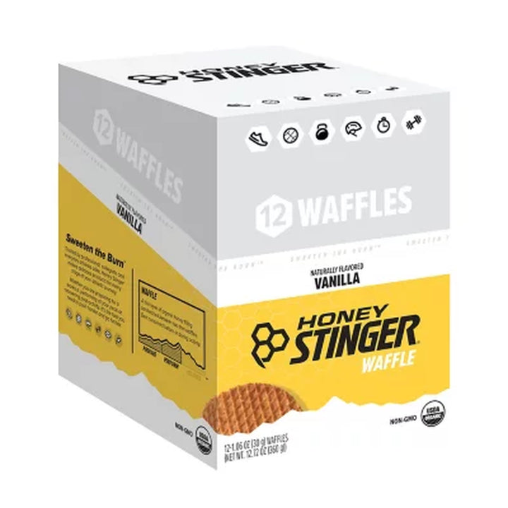 Honey Stinger Vanilla Waffle Organic Healthy Snack 12Ct.