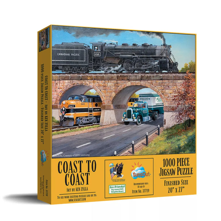 Sunsout Coast to Coast 1000 Pc Jigsaw Puzzle 37719