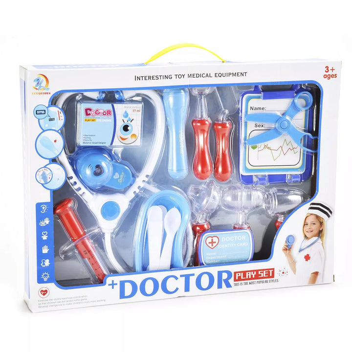 Link Worldwide Medical Doctor Hospital Kit Playset Pretend Play Toy Comes with 16 Different Medical Toy Tools