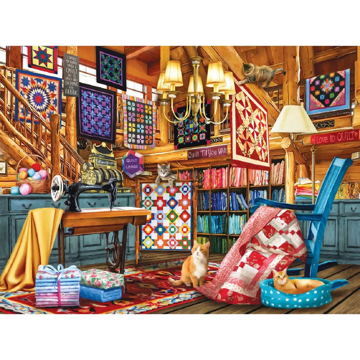 Sunsout the Quilt Lodge 1000 Pc Jigsaw Puzzle 28594