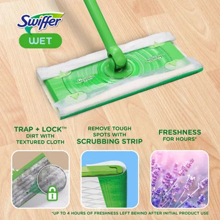 Swiffer Sweeper Wet Mopping Cloth Refills, Lavender Scent 64 Ct.