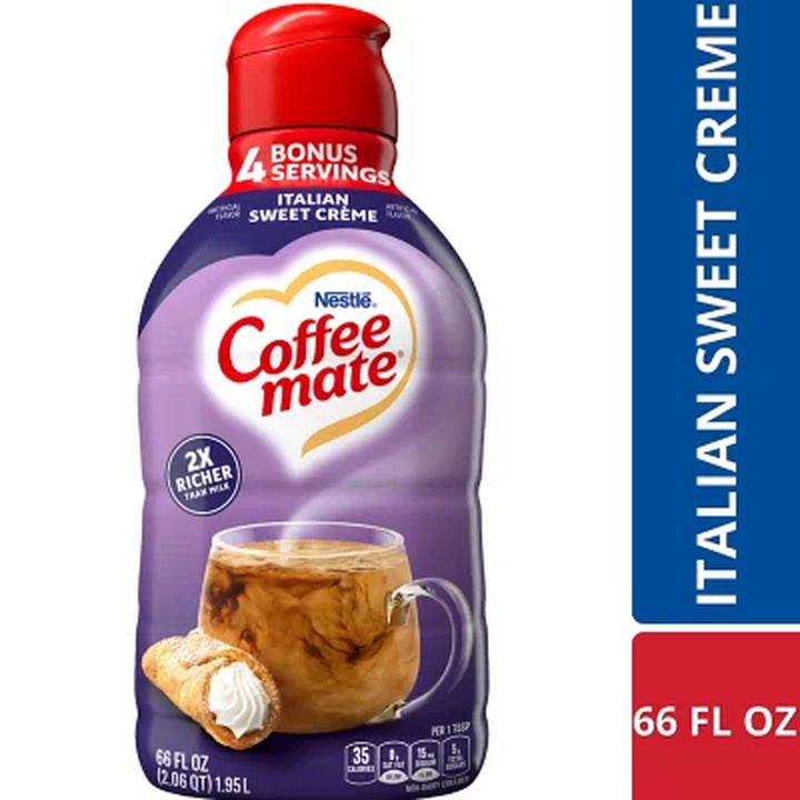 Coffee Mate Italian Sweet Creme Liquid Coffee Creamer 66 Fl. Oz.