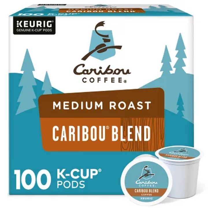 Caribou Coffee Medium Roast K-Cup Pods, Caribou Blend 100 Ct.