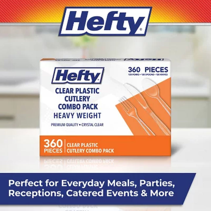 Hefty Clear Plastic Cutlery Combo Pack (360 Ct.)