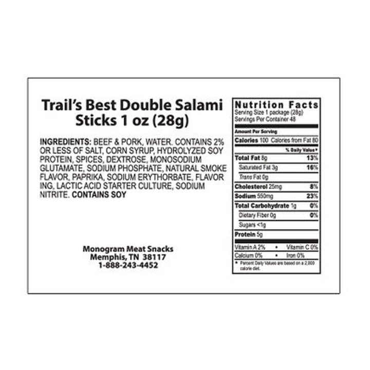 Trail'S Best Double Salami Sticks (1 Oz., 48 Pk.)