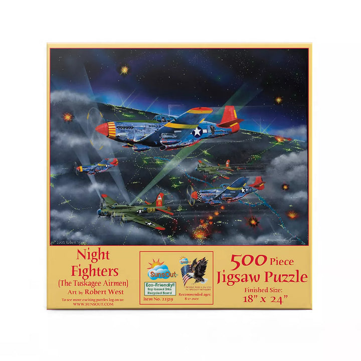 Sunsout Night Fighters - the Tuskegee Airmen 500 Pc Jigsaw Puzzle 21319