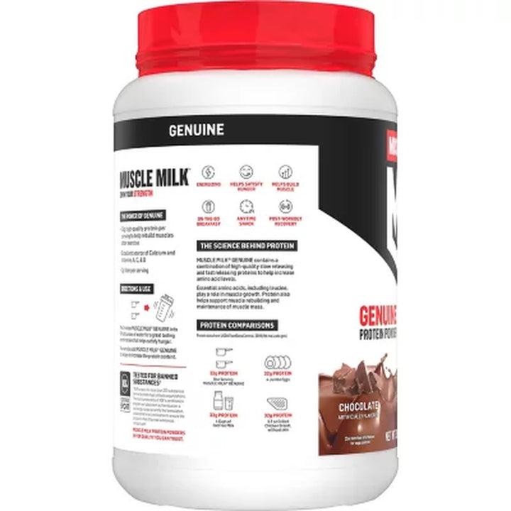 Muscle Milk Genuine 32G Whey Protein Powder, Chocolate 2.47 Lbs.