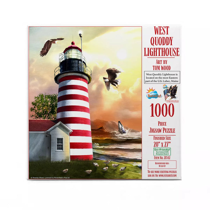 Sunsout West Quoddy Lighthouse 1000 Pc Jigsaw Puzzle 28542