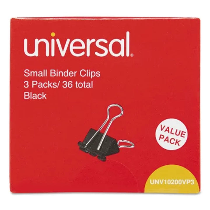 Universal Steel Wire Binder Clips, 3/8" Capacity, 3/4" Wide, Small, 144 Ct.