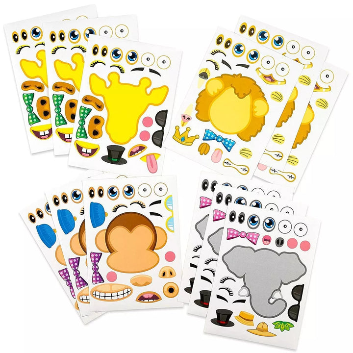 Kicko Make-A-Zoo Animal Sticker Book -12 Pack