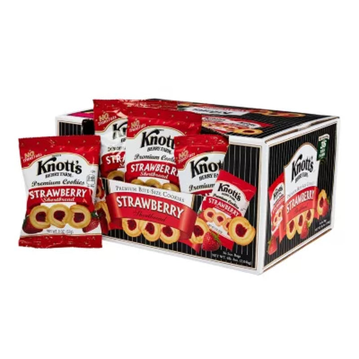 Knott'S Berry Farm Strawberry Shortbread Cookies 2Oz / 36Pk