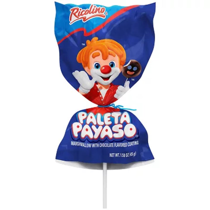 Paleta Payaso Chocolate Marshmallow Lollipop, 1.58 Oz., 15 Pk.